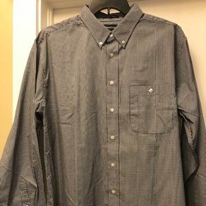 Black/White checked long sleeve button down shirt